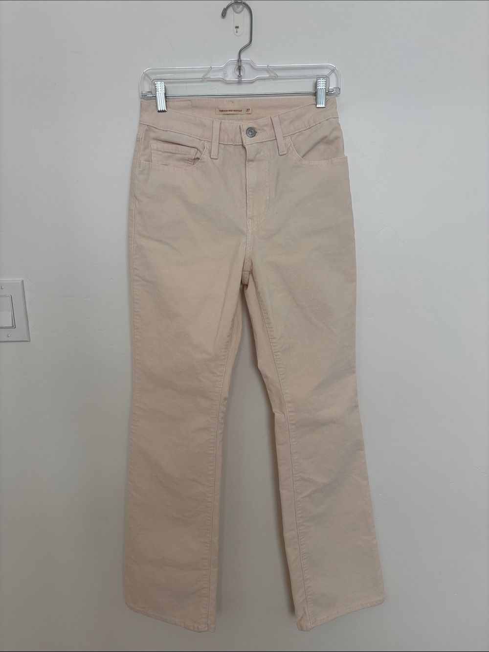 Cream Color Bootcut High-Rise Women’s Jeans